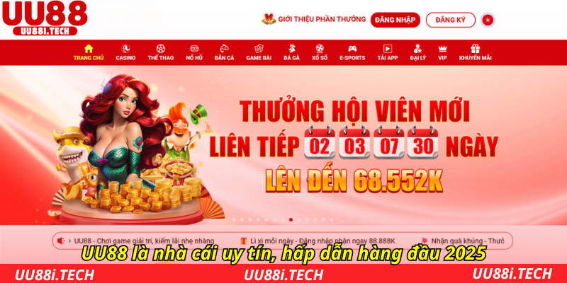 UU88 là nhà cái uy tín, hấp dẫn hàng đầu 2025